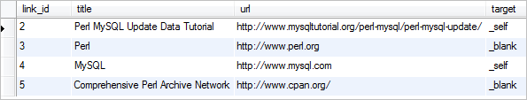 Perl MySQL Delete Data Example - Delete 1 row
