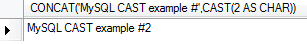 MySQL CAST convert integer into string