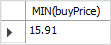 MySQL MIN Function Example