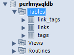 Perl MySQL Create Table example