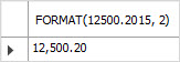 MySQL FORMAT example