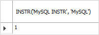 MySQL INSTR example