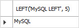 MySQL LEFT example