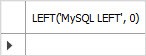 MySQL LEFT function returns empty string