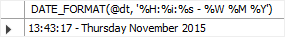 MySQL DATETIME - DATE_FORMAT function