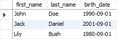 MySQL Date Data Type Two-digit Year Example