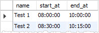 MySQL TIME HHMMSS literal