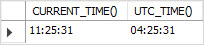 MySQL UTC_TIME