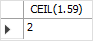 MySQL CEIL with positive number