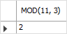 MySQL MOD Function Simple Example