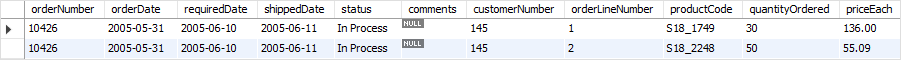 MySQL Transaction Example Order