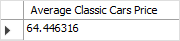 MySQL AVG function - Average Classic Cars Price