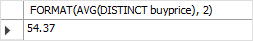 MySQL AVG function - average distinct product prices