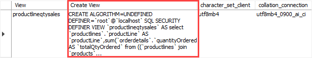 MySQL RENAME view example