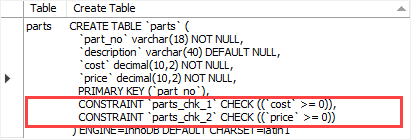 mysql check constraint