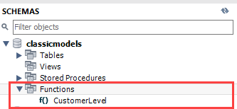 mysql stored function - create function