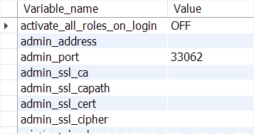 mysql global variables